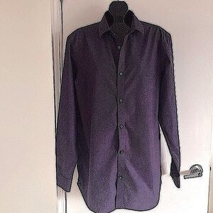 BANANA REPUBLIC, Size XL Long sleeve, button down, extra long Purple Dress Shirt